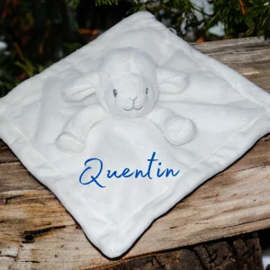 Doudou mouchoir mouton personnalisé