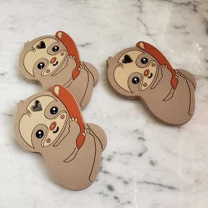 Jouet de dentition PARESSEUX, jouet à mâchouiller, silicone alimentaire,  poussée dentaire