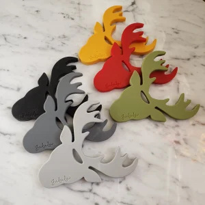 Jouet de dentition CHEVREUIL, jouet à mâchouiller, silicone alimentaire, poussée dentaire