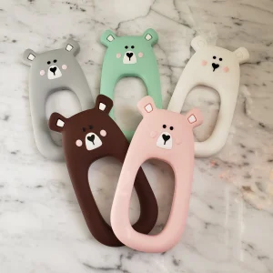 Jouet de dentition OURS, jouet à mâchouiller, silicone alimentaire, poussée dentaire