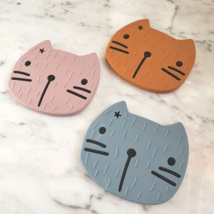 Jouet de dentition CHAT, jouet à mâchouiller, silicone alimentaire, poussée dentaire