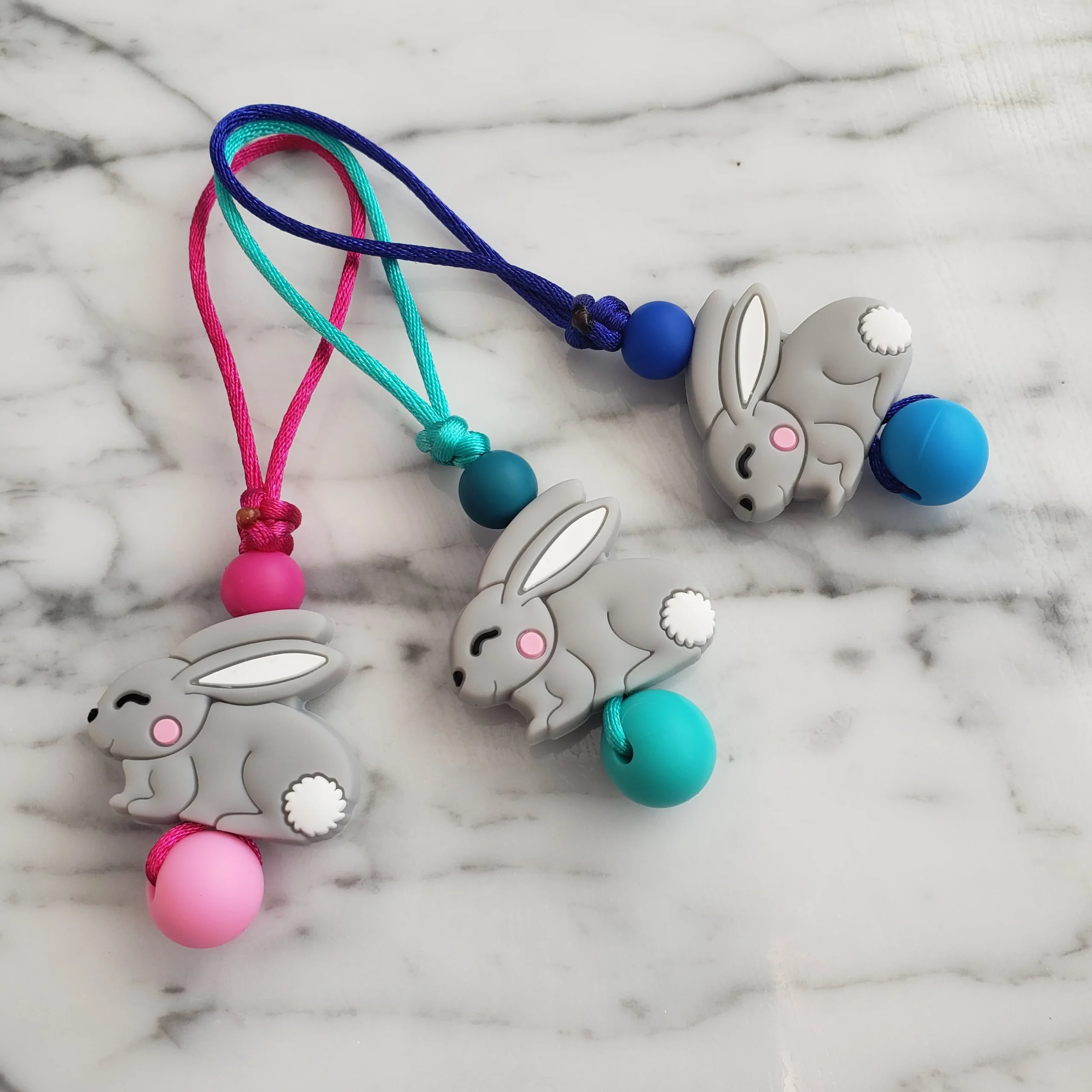 Tirette LAPIN pour fermeture éclair, zipette, lièvre, accessoire sensoriel, bille de silicone – Image 6