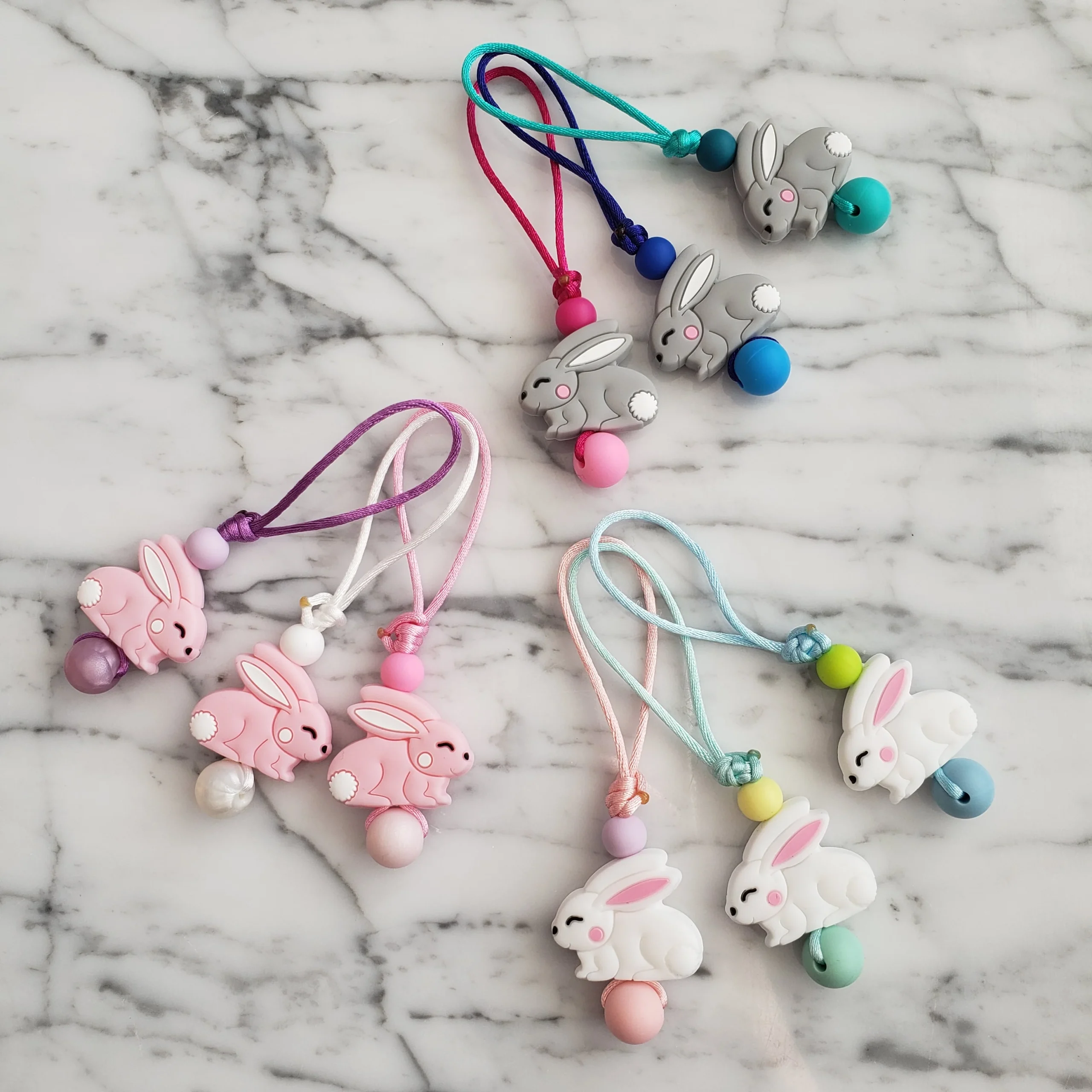 Tirette LAPIN pour fermeture éclair, zipette, lièvre, accessoire sensoriel, bille de silicone – Image 3