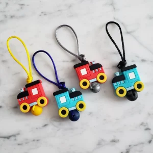 Tirette TRAIN pour fermeture éclair, zipette, auto, accessoire sensoriel, bille de silicone