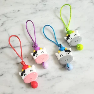 Tirette VACHE pour fermeture éclair, zipette, aide l'autonomie des petit, accessoire sensoriel, bille de silicone