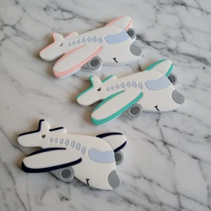 Jouet de dentition AVION, jouet à mâchouiller, silicone alimentaire