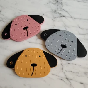 Jouet de dentition CHIEN, jouet à mâchouiller, silicone alimentaire, poussée dentaire