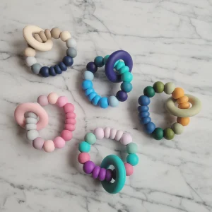 Anneau de dentition GEODE, perles de silicone alimentaire