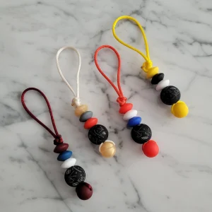 Tirette HOCKEY pour fermeture éclair, zipette, aide l'autonomie des petits, accessoire sensoriel, bille de silicone