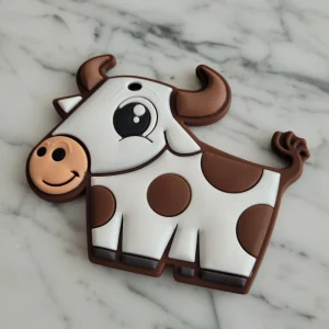 Jouet de dentition VACHE, jouet à mâchouiller, silicone alimentaire