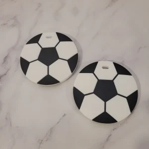 Jouet de dentition BALLON DE SOCCER, jouet à mâchouiller,  silicone alimentaire,  poussée dentaire