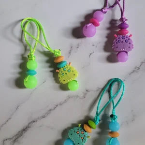 DUO de tirettes PETIT MONSTRE, brille dans le noir, pour fermeture éclair, Halloween