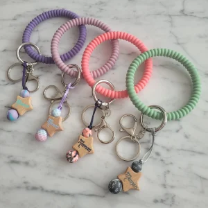 Porte-clés BRACELET TEXTURE, étoile personnalisé