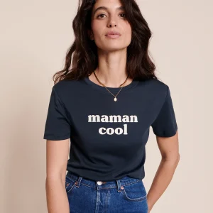 Le t-shirt Maman cool en jersey côtelé - charbon