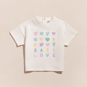 Le t-shirt Baby Love en coton bio - blanc