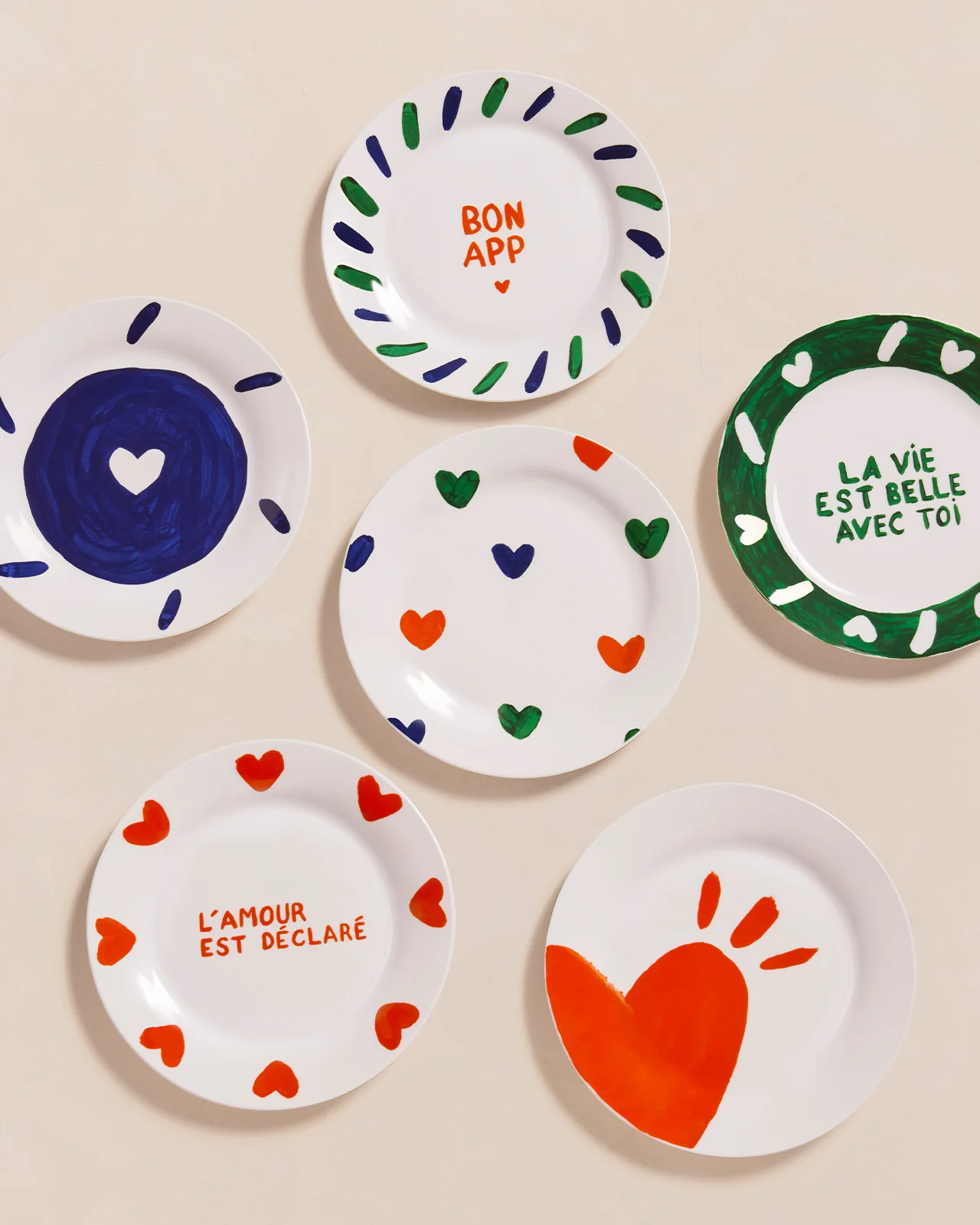 L'assiette L'amour est déclaré en porcelaine - 19 cm – Image 2