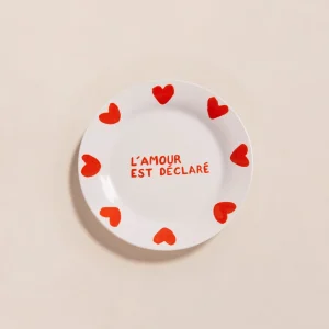 L'assiette L'amour est déclaré en porcelaine - 19 cm