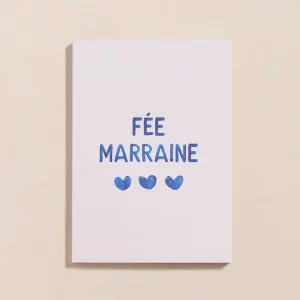 Le carnet Fée marraine - cœurs bleus