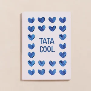 Le carnet Tata cool - cœurs bleus