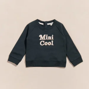 Le sweat Mini cool en coton bio - charbon