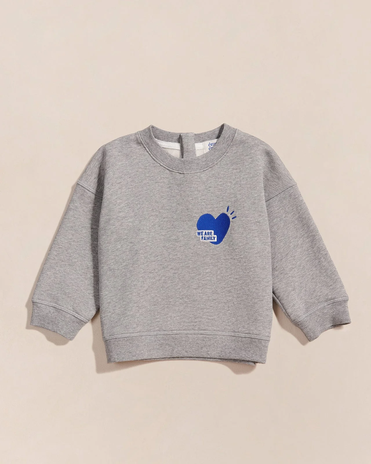 Le duo de sweats We are family en coton bio - gris chiné – Image 4