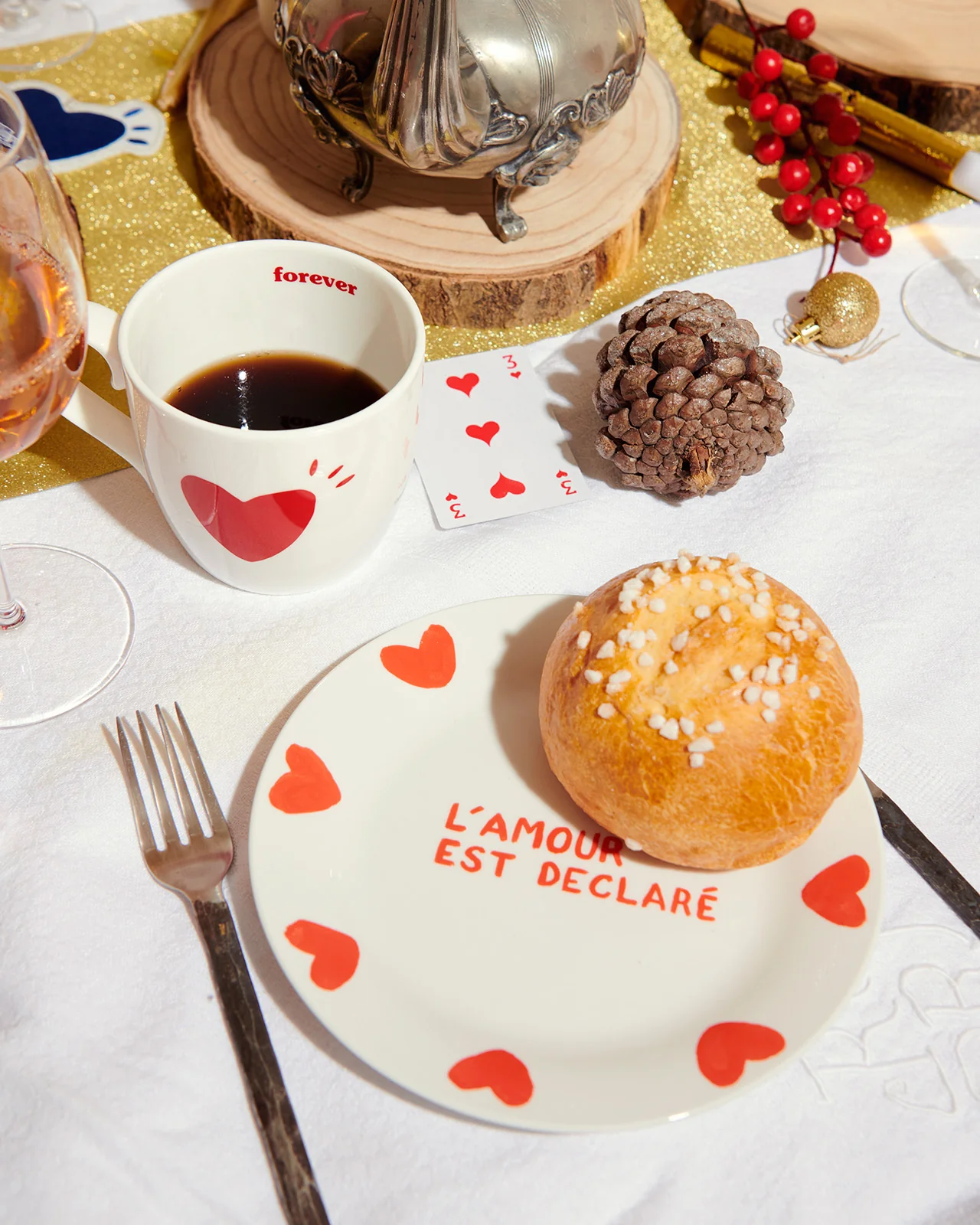 L'assiette L'amour est déclaré en porcelaine - 19 cm – Image 3