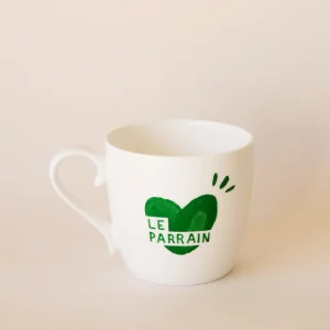 Le mug coeur Le parrain - vert sapin