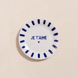 L'assiette Je t'aime en porcelaine - 19 cm
