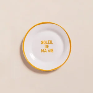 L'assiette Soleil de ma vie en porcelaine - 19 cm