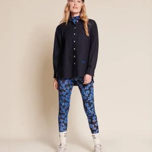 Le legging Loulou en coton bio - Fleurs bleues