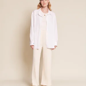 Le pantalon Pauline en coton bio - crème