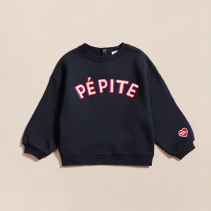 Le sweat Pépite enfant en coton bio - bleu nuit