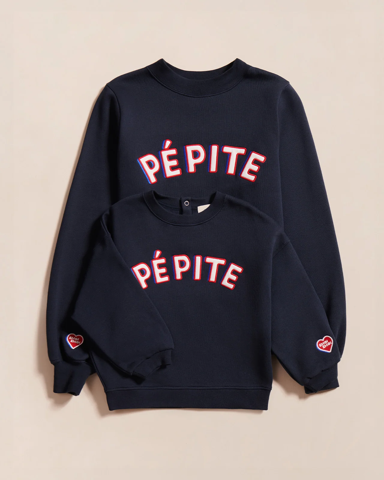 Le duo de sweats Pépite homme x enfant en coton bio - bleu nuit – Image 4