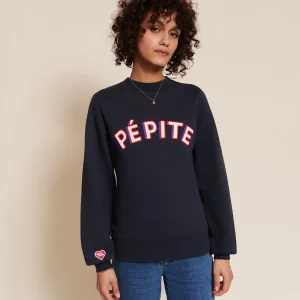 Le sweat Pépite femme en coton bio - bleu nuit