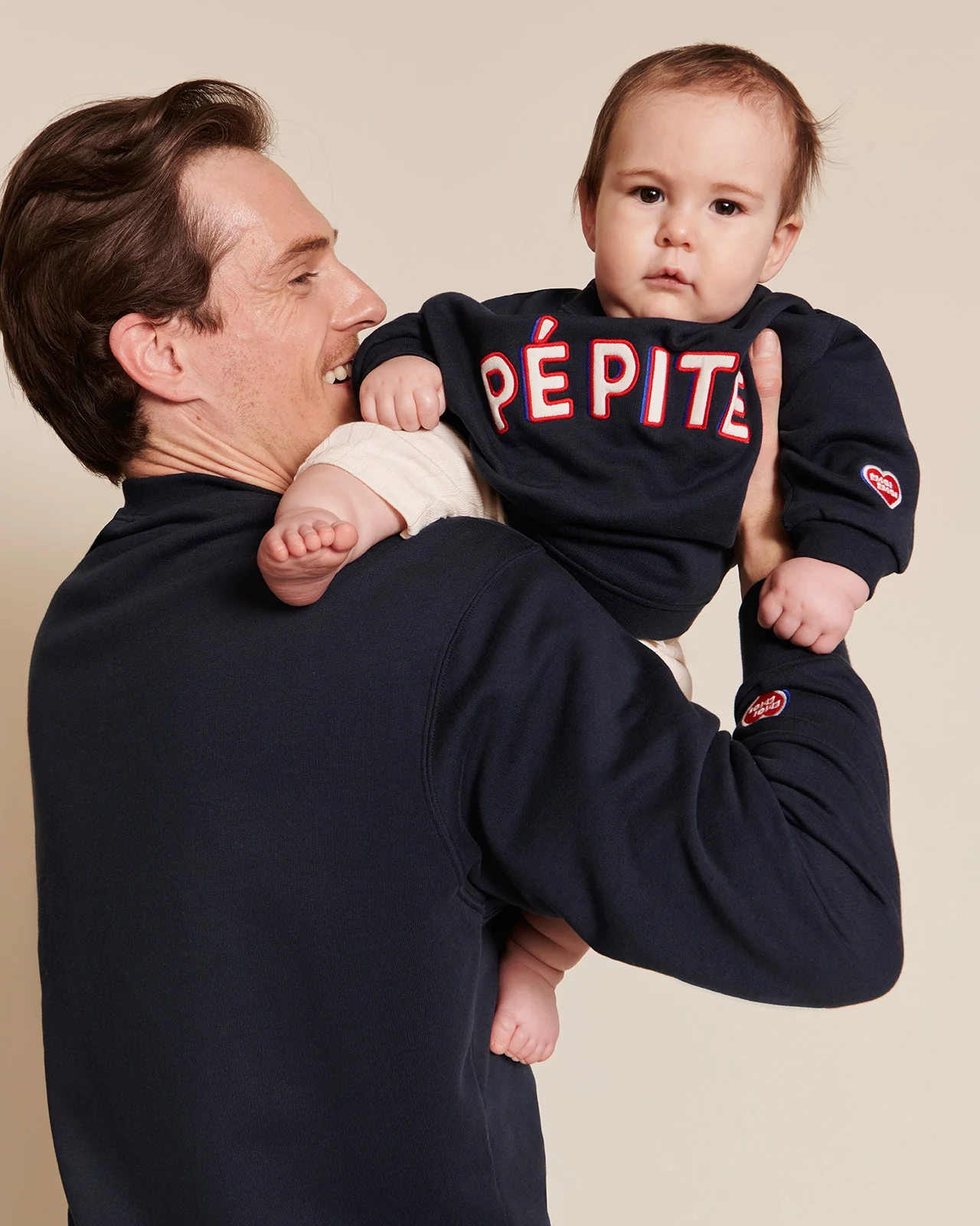 Le duo de sweats Pépite homme x enfant en coton bio - bleu nuit – Image 2