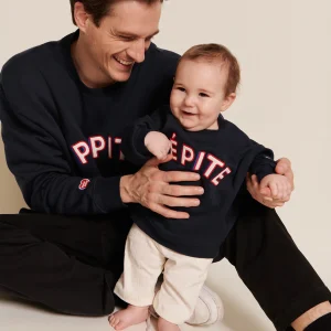 Le duo de sweats Pépite homme x enfant en coton bio - bleu nuit