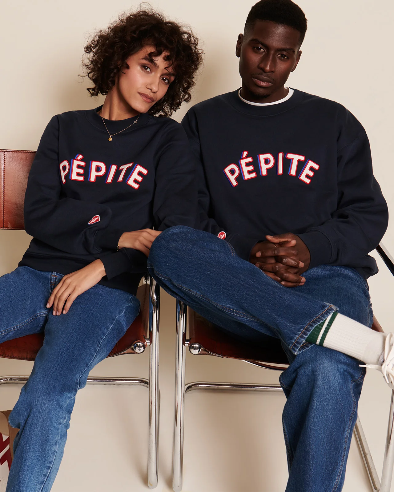 Le duo de sweats Pépite adulte en coton bio - bleu nuit – Image 5