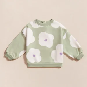 Le sweat Sam en polaire recyclée - Anémones nuages