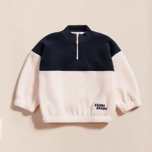 Le sweat Sonny enfant en polaire recyclée - crème / nuit