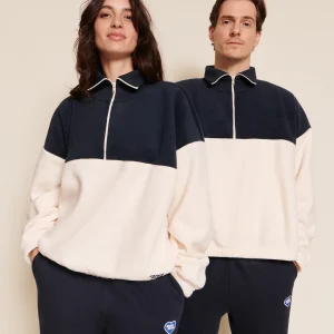 Le sweat Sven en polaire recyclée - crème / nuit