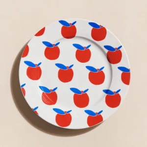 L'assiette Pommes all-over en porcelaine - 26 cm