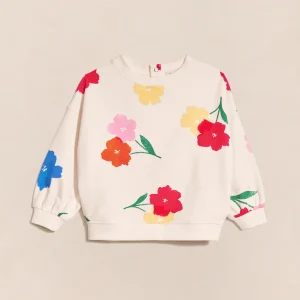 Le sweat Sam en coton bio -  Anémones bouquet