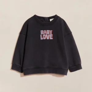Le sweat Baby love en coton bio - garment dye stone washed