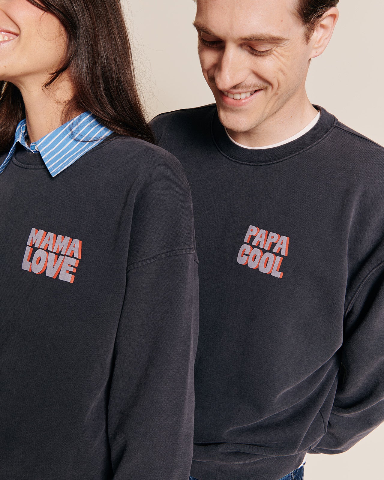 Le duo de sweats Papa cool x Mama love - garment dye stone washed – Image 4