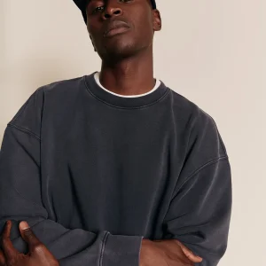 Le sweat Solal en coton bio - garment dye stone washed