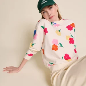 Le sweat Swann en coton bio - Anémones bouquet