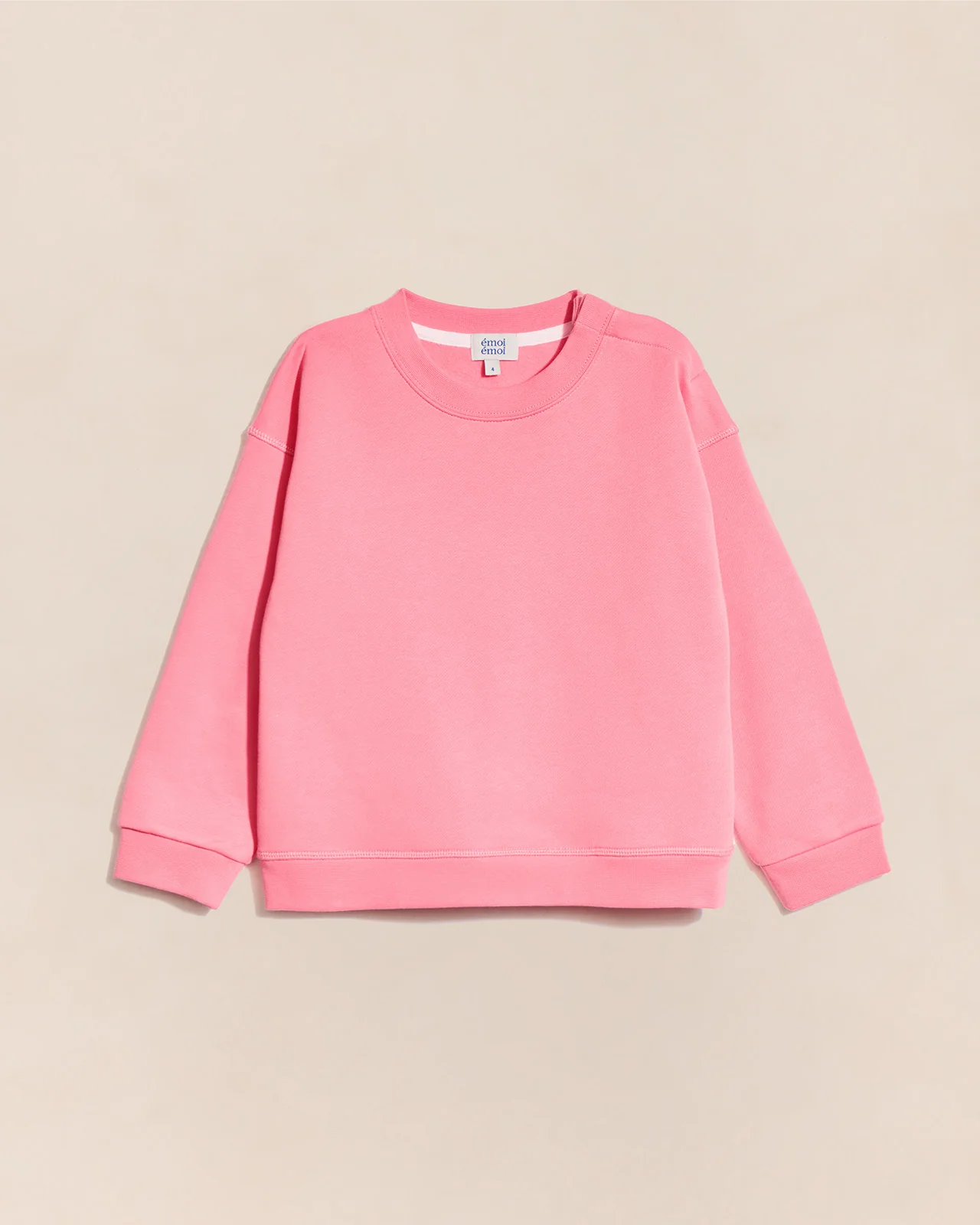 Le sweat Coeur solaire enfant avec coudières en coton bio - rose – Image 6