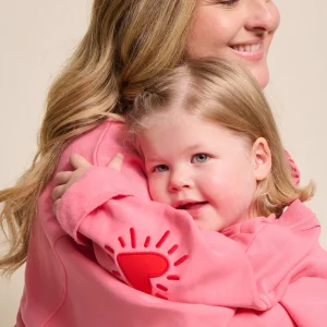 Le duo de sweats Coeur solaire avec coudières - rose