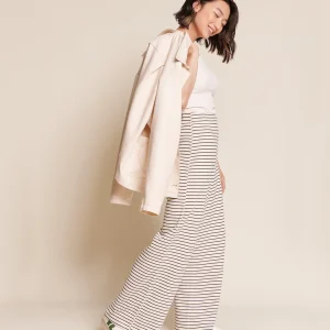 Le pantalon Pauline en coton bio - rayures
