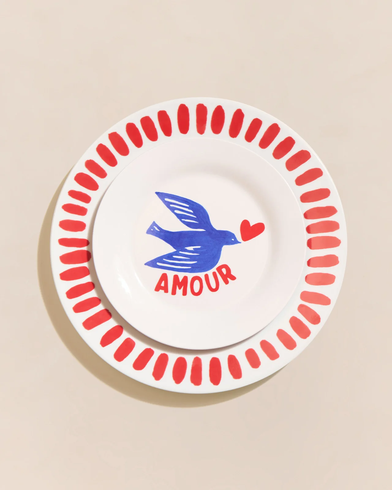 L'assiette Amour en porcelaine - 19 cm – Image 3